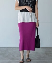 THE SHOP TK  | 【スタイルアップ】ニットナロースカート(スカート)