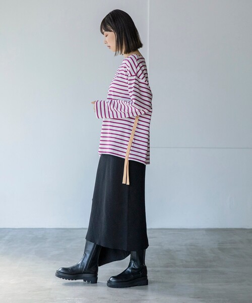 THE SHOP TK （ザ ショップ ティーケー ）の「◆【スタイルアップ】ニットナロースカート（スカート・レディース・ブラック/オリーブ/パープル系4・11/12）」の18枚目の写真