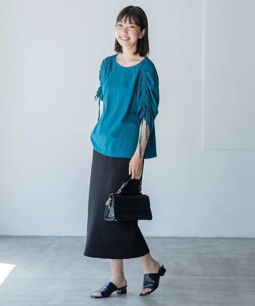 THE SHOP TK （ザ ショップ ティーケー ）の「◆【スタイルアップ】ニットナロースカート（スカート・レディース・ブラック/オリーブ/パープル系4・11/12）」の12枚目の写真