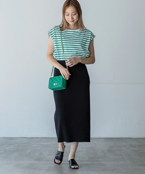 THE SHOP TK （ザ ショップ ティーケー ）の「◆【スタイルアップ】ニットナロースカート（スカート・レディース・ブラック/オリーブ/パープル系4・11/12）」の14枚目の写真