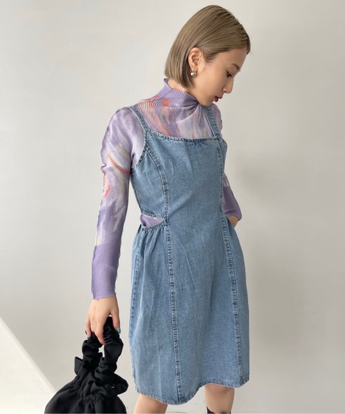 SANSeLF（サンセルフ）の「サイドカットデニムチュニック【SANSeLF】sanw22s094（チュニック・レディース・ライトブルー・FREE）」の9枚目の写真