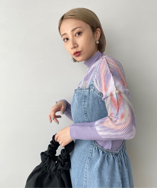 SANSeLF（サンセルフ）の「サイドカットデニムチュニック【SANSeLF】sanw22s094（チュニック・レディース・ライトブルー・FREE）」の11枚目の写真