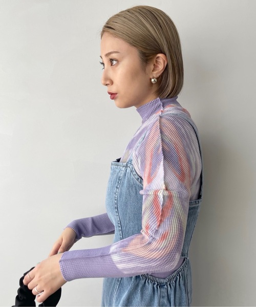 SANSeLF（サンセルフ）の「サイドカットデニムチュニック【SANSeLF】sanw22s094（チュニック・レディース・ライトブルー・FREE）」の13枚目の写真