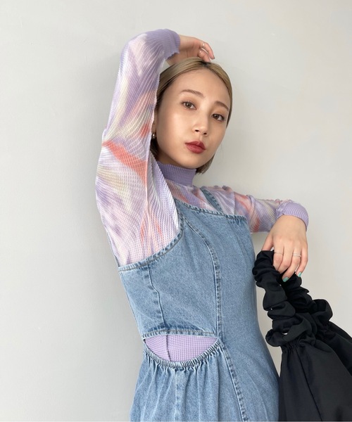 SANSeLF（サンセルフ）の「サイドカットデニムチュニック【SANSeLF】sanw22s094（チュニック・レディース・ライトブルー・FREE）」の17枚目の写真