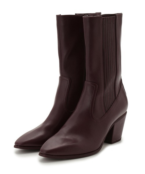 SNIDEL(スナイデル)の「チェルシーミディアムブーツ(ブーツ・レディース・ブラック/バーガンディー・SMALL/MEDIUM/LARGE)」の2枚目の写真