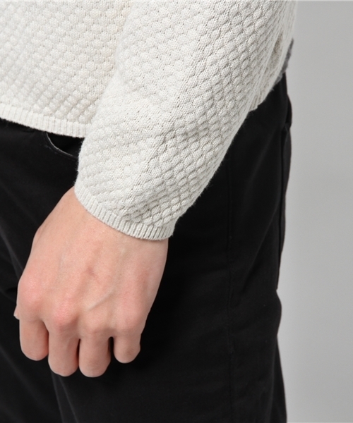 AMERICAN RAG CIE（アメリカンラグシー）の「AMERICAN RAG CIE ラーベン編みカーディガン（カーディガン/ボレロ・メンズ・オートミール/ネイビー・1/2）」の13枚目の写真