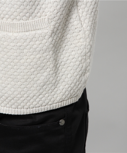 AMERICAN RAG CIE（アメリカンラグシー）の「AMERICAN RAG CIE ラーベン編みカーディガン（カーディガン/ボレロ・メンズ・オートミール/ネイビー・1/2）」の14枚目の写真