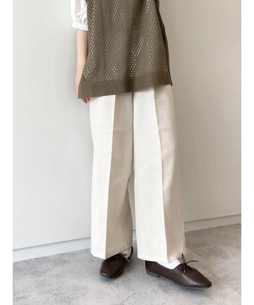 Samansa Mos2 blue(サマンサモスモスブルー)の「ヘリンボーンタックストレートパンツ(その他パンツ・レディース・キナリ/ブラック/ブラウン・フリ-)」の9枚目の写真