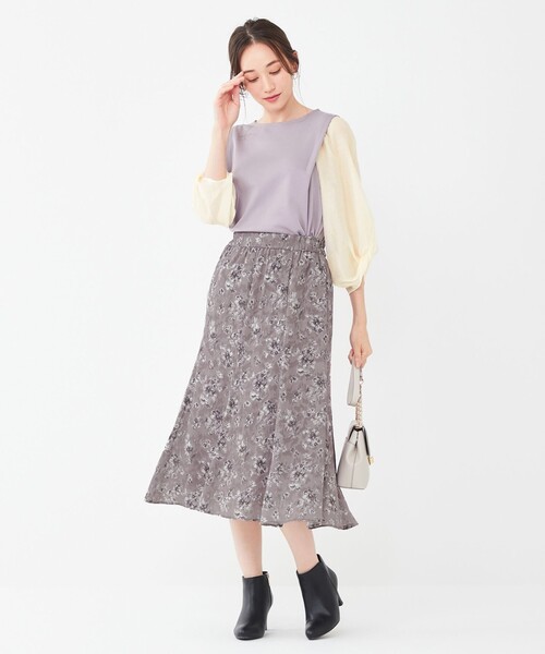 ANY SIS（エニィスィス）の「【洗える】異素材コンビネジリパフ袖 プルオーバー（Tシャツ/カットソー・レディース・ネイビー系1/ライラック系/アイボリー系1・2）」の10枚目の写真