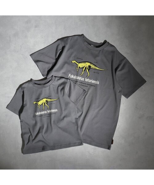 BREEZE（ブリーズ）の「福井県立恐竜博物館コラボ 恐竜フラッシュTシャツ(コドモ)（Tシャツ/カットソー・キッズ・ブラック/ベージュ/オフホワイト・90/100/110/120/130/140/150）」の7枚目の写真