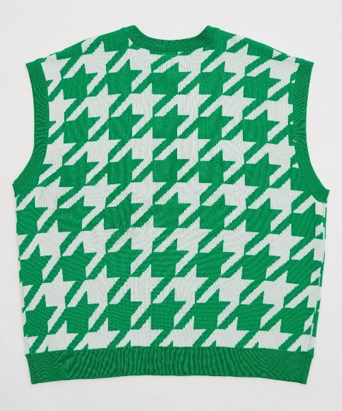 improves（インプローブス）の「【improves】千鳥格子柄 ワイドシルエット ニットベスト（ベスト・メンズ・ブラック/ブラウン/グレー/ブルー/グリーン/ラベンダー・MEDIUM/LARGE）」の9枚目の写真