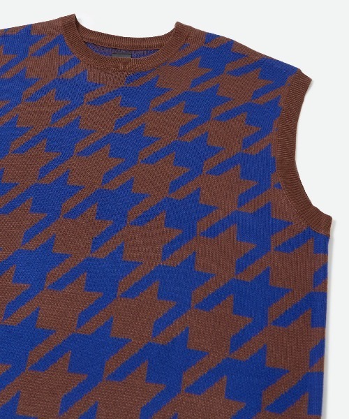 improves（インプローブス）の「【improves】千鳥格子柄 ワイドシルエット ニットベスト（ベスト・メンズ・ブラック/ブラウン/グレー/ブルー/グリーン/ラベンダー・MEDIUM/LARGE）」の14枚目の写真