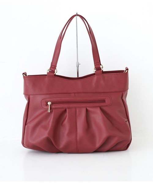 osharewalker(オシャレウォーカー)の「【廃盤】『立体ギャザー2wayトートバッグ』(トートバッグ・レディース・ブラウン/グリーン/ブラック/レッド・FREE)」の19枚目の写真