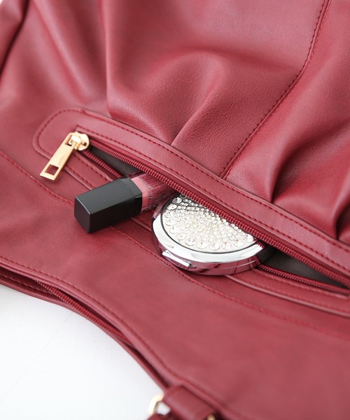 osharewalker(オシャレウォーカー)の「【廃盤】『立体ギャザー2wayトートバッグ』(トートバッグ・レディース・ブラウン/グリーン/ブラック/レッド・FREE)」の22枚目の写真