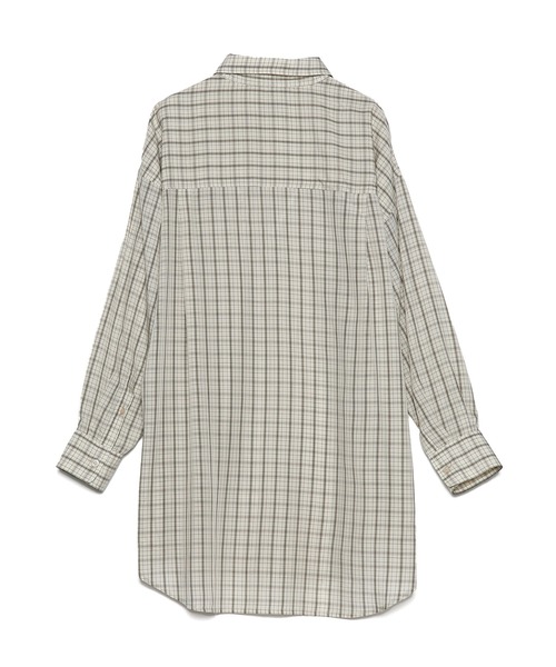 UNDECORATED（アンデコレイテッド）の「UNDECORATED アンデコレイテッド / Cupra Check L/S Shirt キュプラチェック 長袖シャツ / UDS23204（シャツ/ブラウス・メンズ・ブルー/ベージュ・3/1/2）」の3枚目の写真