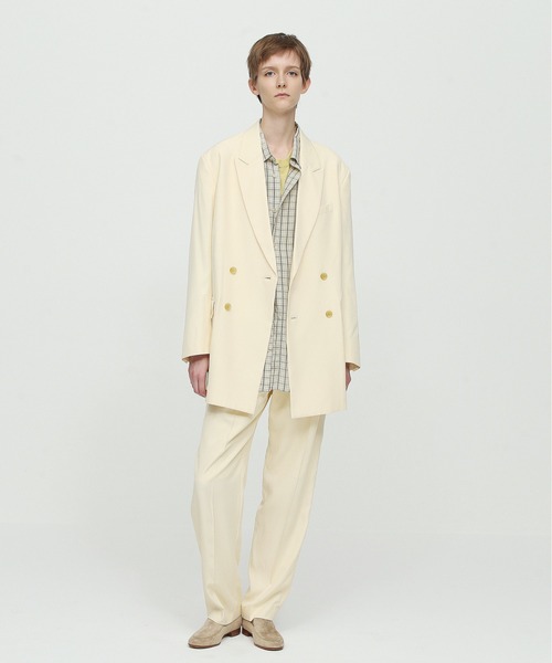 UNDECORATED（アンデコレイテッド）の「UNDECORATED アンデコレイテッド / Cupra Check L/S Shirt キュプラチェック 長袖シャツ / UDS23204（シャツ/ブラウス・メンズ・ブルー/ベージュ・3/1/2）」の4枚目の写真