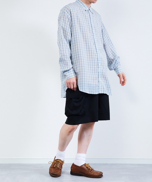 UNDECORATED（アンデコレイテッド）の「UNDECORATED アンデコレイテッド / Cupra Check L/S Shirt キュプラチェック 長袖シャツ / UDS23204（シャツ/ブラウス・メンズ・ブルー/ベージュ・3/1/2）」の20枚目の写真