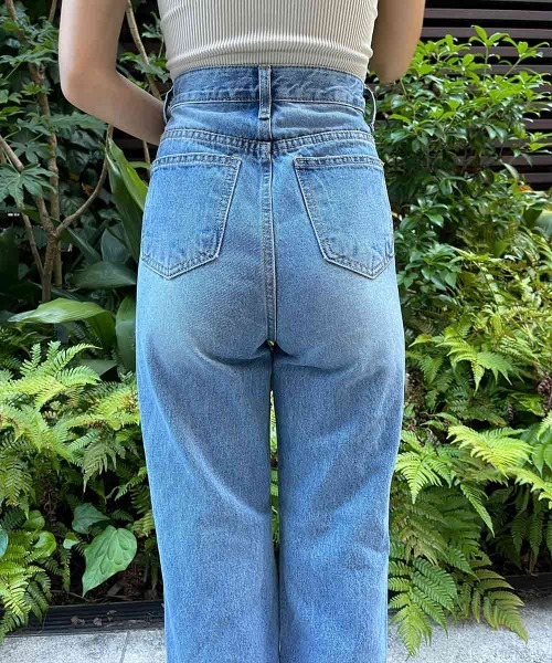 esutoreja(エストレジャ)の「ダメージルーズデニム(デニムパンツ・レディース・ブルー・S/M)」の3枚目の写真