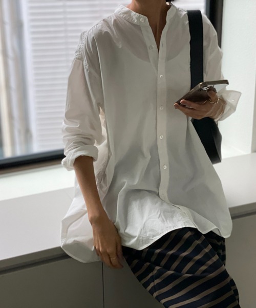 BEARDSLEY（ビアズリー）の「ウシロタックシンプルシャツ（シャツ/ブラウス・レディース・ホワイト・FREE）」の13枚目の写真