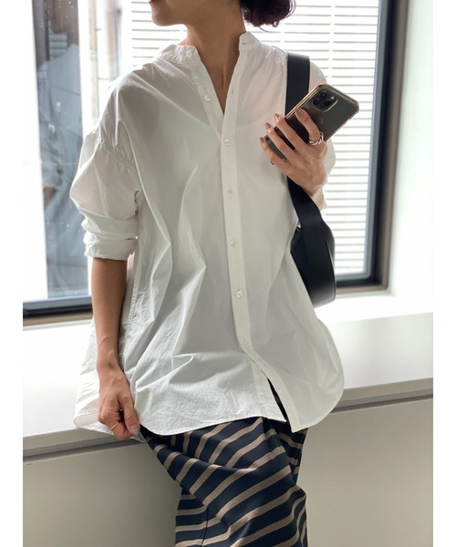 BEARDSLEY（ビアズリー）の「ウシロタックシンプルシャツ（シャツ/ブラウス・レディース・ホワイト・FREE）」の5枚目の写真