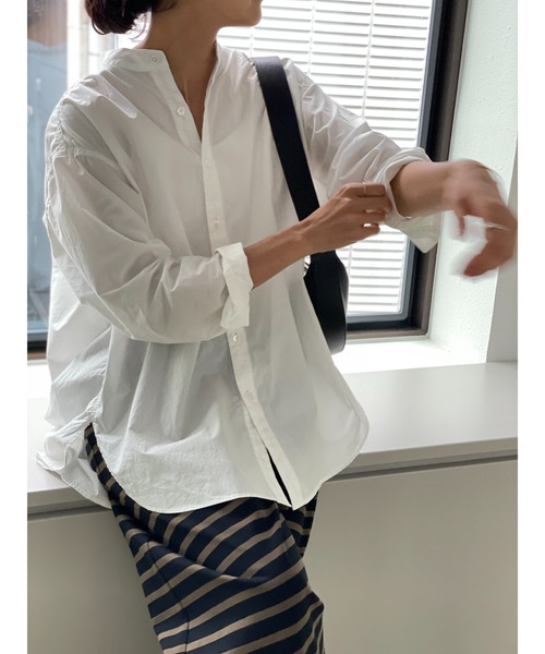 BEARDSLEY（ビアズリー）の「ウシロタックシンプルシャツ（シャツ/ブラウス・レディース・ホワイト・FREE）」の7枚目の写真