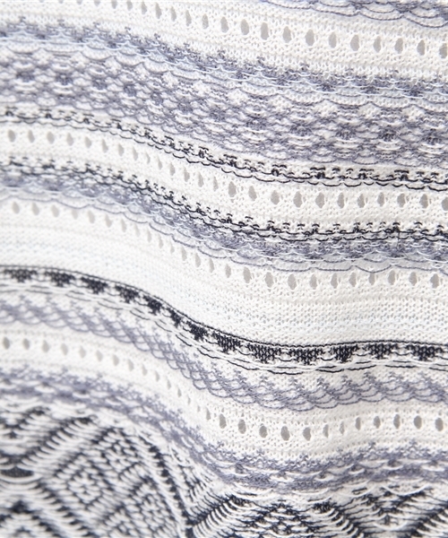 Another Edition（アナザーエディション）の「Vネックジャカードプルオーバー/AEBC V/N JQ PO◆（ニット/セーター・レディース・イエロー/ライトブルー・フリー）」の14枚目の写真