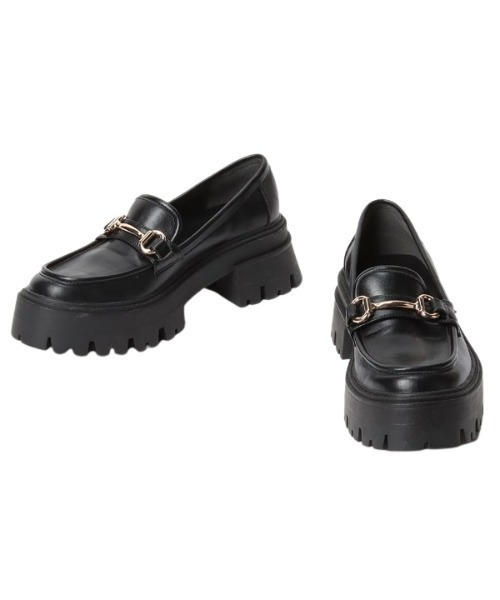 EIMY ISTOIRE（エイミーイストワール）の「トラックソールローファー（ローファー・レディース・ブラック/アイボリー・S/M/L）」の4枚目の写真