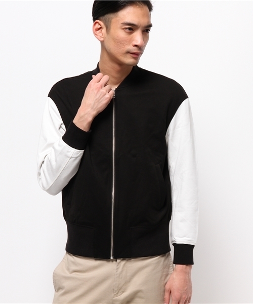 OUTLET(アウトレット)の「【Lui's】ポンチスタジャン(スタジャン・メンズ・ブラック/ホワイト・SMALL/MEDIUM)」の1枚目の写真