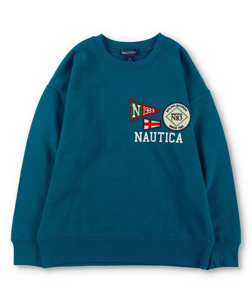 NAUTICA（ノーティカ）の「【NAUTICA/ノーティカ】アソートロゴスウェット（スウェット・キッズ・ネイビー/オフホワイト/杢グレー/グリーン/ブルー/マスタード・140/130/150/120）」の5枚目の写真