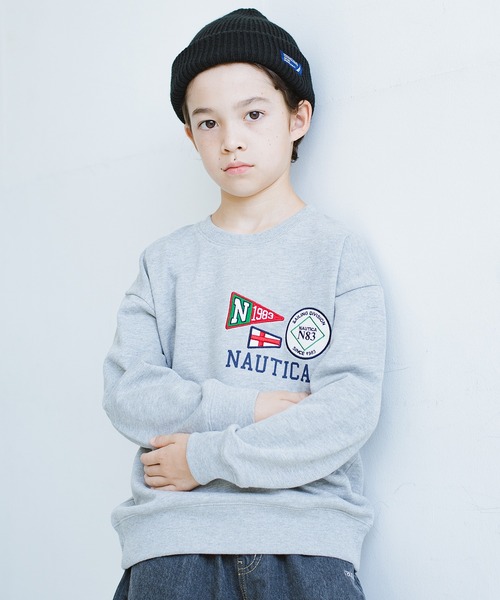 NAUTICA（ノーティカ）の「【NAUTICA/ノーティカ】アソートロゴスウェット（スウェット・キッズ・ネイビー/オフホワイト/杢グレー/グリーン/ブルー/マスタード・140/130/150/120）」の2枚目の写真