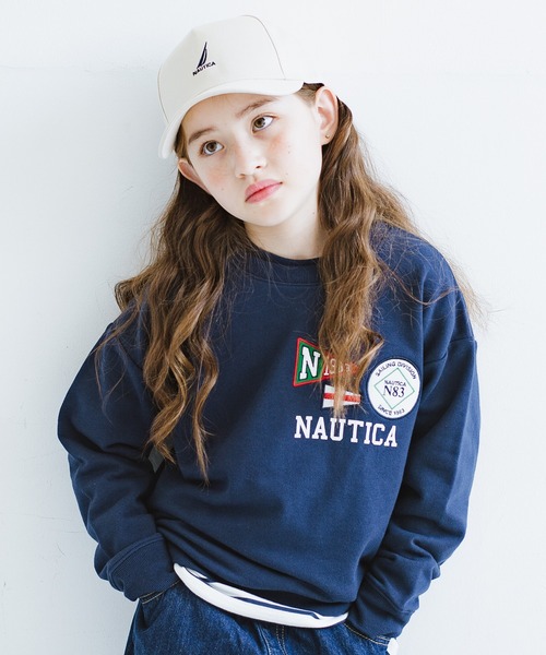 NAUTICA（ノーティカ）の「【NAUTICA/ノーティカ】アソートロゴスウェット（スウェット・キッズ・ネイビー/オフホワイト/杢グレー/グリーン/ブルー/マスタード・140/130/150/120）」の12枚目の写真