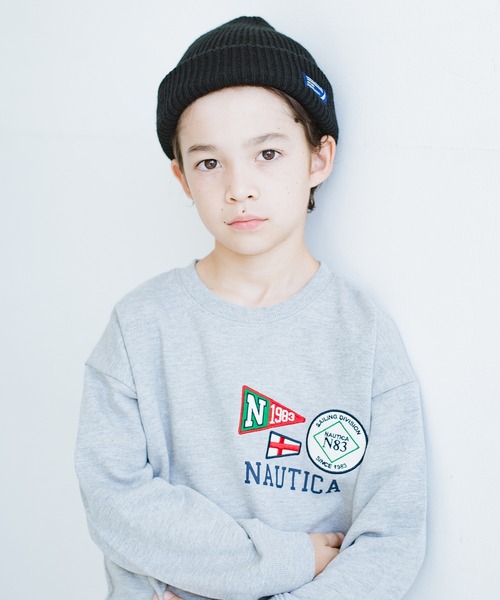 NAUTICA（ノーティカ）の「【NAUTICA/ノーティカ】アソートロゴスウェット（スウェット・キッズ・ネイビー/オフホワイト/杢グレー/グリーン/ブルー/マスタード・140/130/150/120）」の10枚目の写真