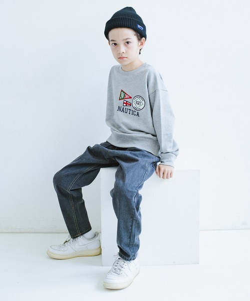 NAUTICA（ノーティカ）の「【NAUTICA/ノーティカ】アソートロゴスウェット（スウェット・キッズ・ネイビー/オフホワイト/杢グレー/グリーン/ブルー/マスタード・140/130/150/120）」の7枚目の写真