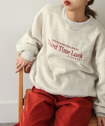 刺繍カラフルロゴスウェット
