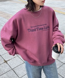 刺繍カラフルロゴスウェット