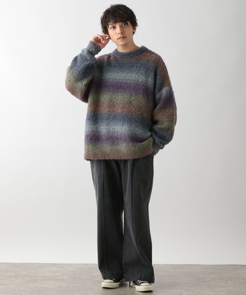 RAGEBLUE（レイジブルー）の「センターシームデニムワイドフレアパンツ（デニムパンツ・メンズ・グレー/ブルー系その他・MEDIUM/LARGE）」の6枚目の写真