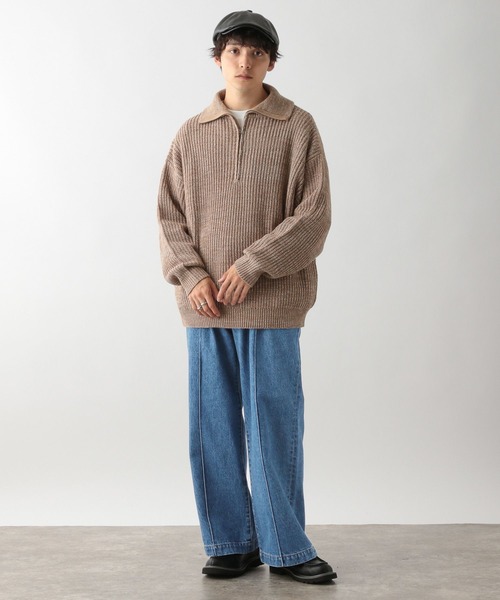 RAGEBLUE（レイジブルー）の「センターシームデニムワイドフレアパンツ（デニムパンツ・メンズ・グレー/ブルー系その他・MEDIUM/LARGE）」の12枚目の写真