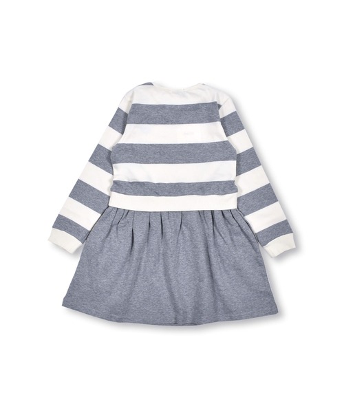 BeBe（ベベ）の「BeBe/【お揃い】ウラゲボーダー切替ワンピース(90~150cm)（ワンピース・キッズ・ブルー系その他/グレー系その他・100/110/120/130/140/150/90）」の13枚目の写真
