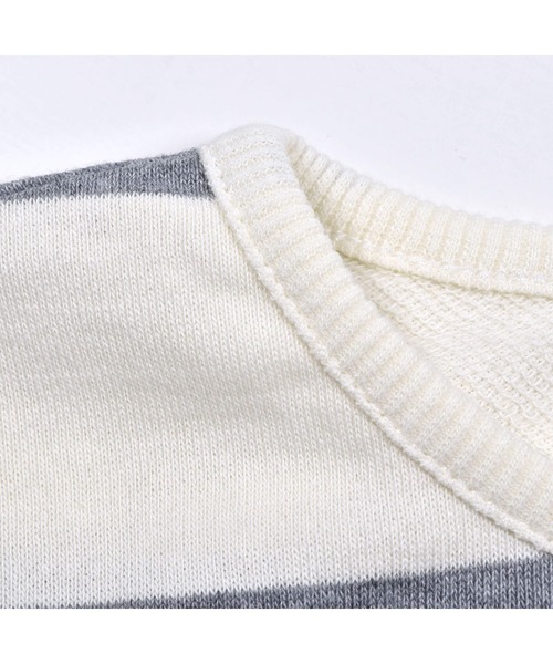 BeBe（ベベ）の「BeBe/【お揃い】ウラゲボーダー切替ワンピース(90~150cm)（ワンピース・キッズ・ブルー系その他/グレー系その他・100/110/120/130/140/150/90）」の14枚目の写真