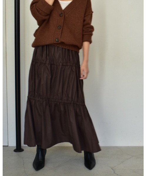 THEATRE PRODUCTS（シアタープロダクツ）の「ギャザースカート（スカート・レディース・ベージュ/ブラック/ブラウン・FREE）」の9枚目の写真