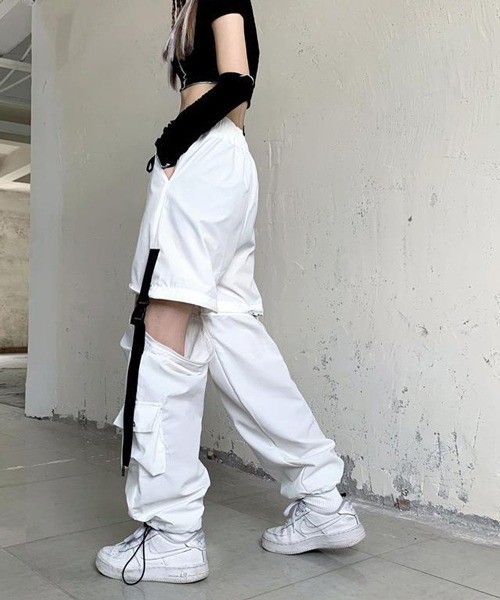 Nia（ニア）の「Nia(ニア)/カットアウト ワイドストリートパンツ