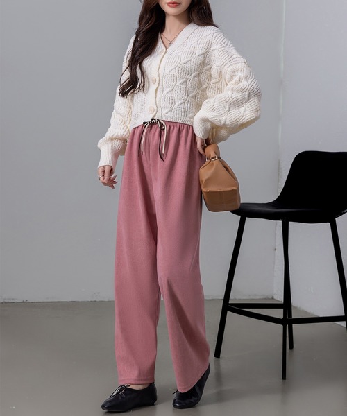 DAY CLOSET（デイ クローゼット）の「【ゆるっと羽織れるクロップド丈】ローゲージ ニット ドルマンカーディガン レディース（カーディガン/ボレロ・レディース・ホワイト/ピンク/ブルー・ONE SIZE）」の11枚目の写真