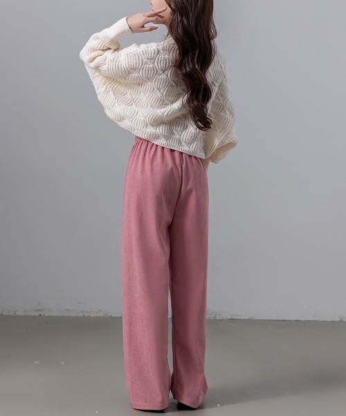 DAY CLOSET（デイ クローゼット）の「【ゆるっと羽織れるクロップド丈】ローゲージ ニット ドルマンカーディガン レディース（カーディガン/ボレロ・レディース・ホワイト/ピンク/ブルー・ONE SIZE）」の12枚目の写真