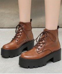 Burner | 【OKUOKU 0909】厚底 レースアップ ショートブーツ oku-shoes-23-40(ブーツ)