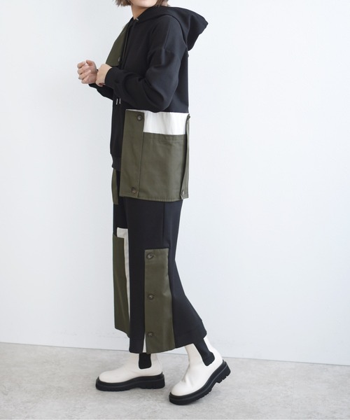 ミリタリーパッチワーク/スカート sacai サカイパッチワーク 