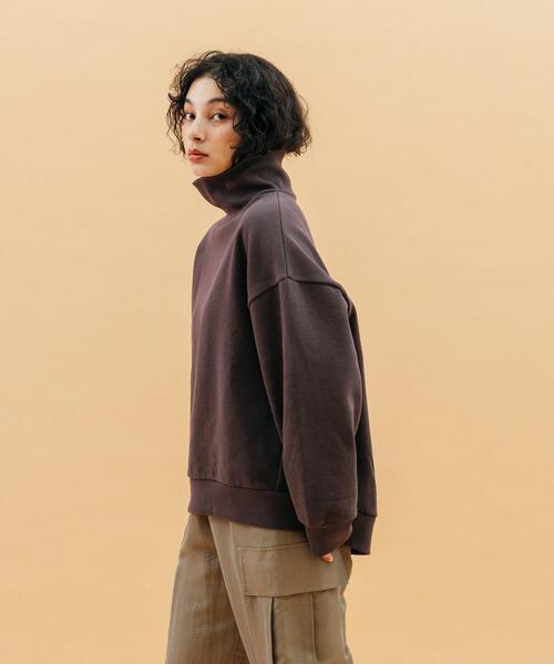 CITEN(シテン)の「<CITEN>ハイネック オーバーサイズド スウェット(スウェット・レディース・ライトグレー/パープル/ダークグレー・FREE)」の3枚目の写真