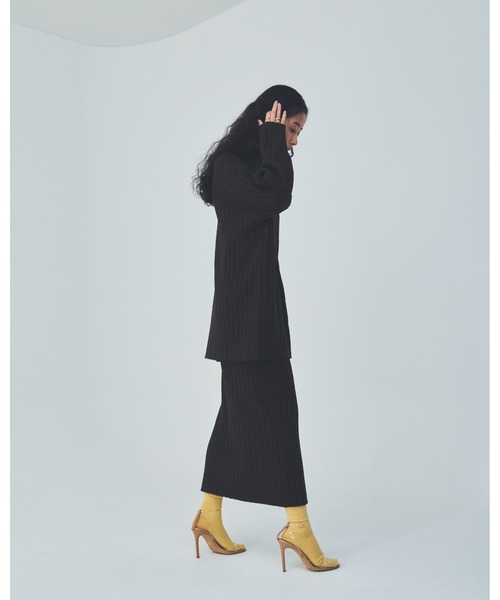 THEATRE PRODUCTS(シアタープロダクツ)の「ワイドリブタイトロングスカート(スカート・レディース・アイボリー/ベージュ/ブラウン・FREE)」の16枚目の写真