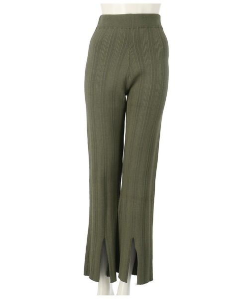 ANAP(アナップ)の「ランダムリブセンタースリットニットパンツ(その他パンツ・レディース・ブラック/ダークグレー・FREE)」の8枚目の写真