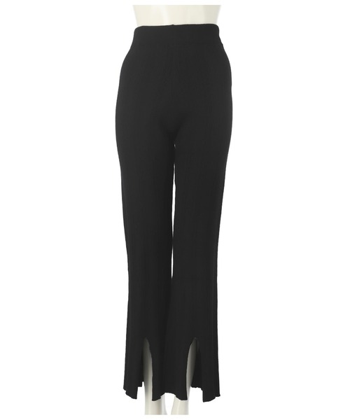 ANAP(アナップ)の「ランダムリブセンタースリットニットパンツ(その他パンツ・レディース・ブラック/ダークグレー・FREE)」の7枚目の写真