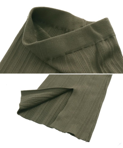 ANAP(アナップ)の「ランダムリブセンタースリットニットパンツ(その他パンツ・レディース・ブラック/ダークグレー・FREE)」の10枚目の写真